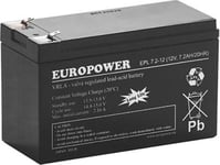 Agm Battery Europower Epl Series 12V 7.2Ah T1