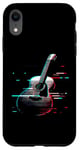 Coque pour iPhone XR Glitch Guitare acoustique – Amateur de musique de guitare vintage