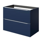 Meuble sous vasque à suspendre GoodHome Imandra bleu nuit mat L. 80 x H. 60 x P. 45 cm