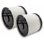 2x filtre plissé compatible avec Einhell rt-vc 1600, rt-vc 1630, te-vc 1820, te-vc 1925 sa, te-vc 2230, th-vc 1930 aspirateur - blanc - Vhbw