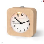 aboveClock Reveil Matin à Piles, Reveil Bois, Réveil Silencieux sans Tic Tac, R