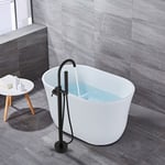 Wyctin - Hofuton Robinet de baignoire sur pied classique en cuivre avec douchette noir