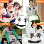 Portable Rechargeable Adjusted Neckband Neck Hanging Fan Persona C Green