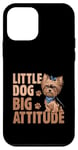 Coque pour iPhone 12 mini Little Dog Big Attitude Yorkshire Terrier Yorkshire Yorkie Dog