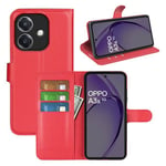 Oppo A60 5G      Pu Wallet Case    [Red]