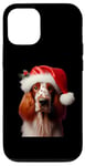 iPhone 12/12 Pro English Setter With Santa Hat Christmas Dog Owner Lover Mom Case