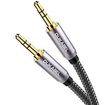 DuKabel Top Series Long Audio Cable 26 Feet (8 Meters) - Shielded Aux Cable Cord 3.5mm Male to Male Stereo Auxiliary Cable