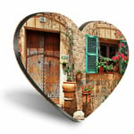 Heart MDF Coasters - Charming Old House Spain  #44556