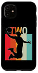 Coque pour iPhone 11 Cadeau rétro joueur de basket-ball 2 ans pour hommes, garçons et enfants