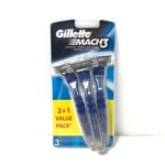 Gillette Mach 3 Disposable Razors x3