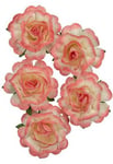 Scrapberrys Mulberry pappersrosor Jubilee - 38 mm White Rose 5 st