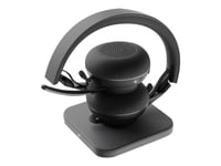 Logitech MS - Micro-casque - sur-oreille - Bluetooth - sans fil - Suppresseur de bruit actif