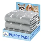 Baodan Reusable Dog Training Pads, 3 Pack Washable Puppy Pads, Super Absorbent Waterproof Dog Mat Pee Pads for Dogs, Fast Drying Training Pads for Home, Car, Travel - 80 x 90 cm