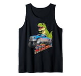 Monster Truck Toddlers Family Birthday Train Trex Dinosaur Tank Top