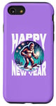 Coque pour iPhone SE (2020) / 7 / 8 Drôle Bigfoot Happy New Year Cryptid Fireworks