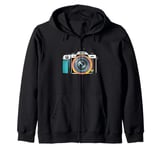 Colorful Lens Camera Photography Take a Picture Snap a Photo Zip Hoodie