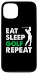 Coque pour iPhone 13 Eat Sleep Golf Repeat, Golf Tshirt for Women, Men, Golf Tee