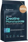 Creatine Monohydrate Powder 500g - Micronised, Unflavoured & Vegan - Pure...