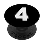 #4 Jersey Varsity Uniform Number Sport PopSockets Adhesive PopGrip