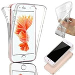 COPHONE® Coque 360 degrès Transparente en Gel Compatible avec Iphone 6 / 6s. Protection Integral et Invisible. Haute qualité