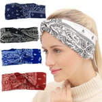 Print Twisted Yoga Hair Bands Hair Wrap Fitness Sweat Bands Bandana Headband