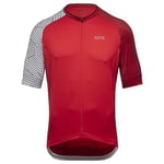 GORE WEAR Men's Cycling Short Sleeve Jersey, C5, Red/White, M