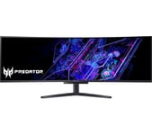 ACER Predator X49Xbmipphuzx Dual Quad HD 49" Curved OLED Gaming Monitor - Black, Black