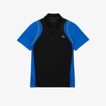 Lacoste Mens Tennis Recycled Polo Shirt in black blue Cotton - Size X-Large