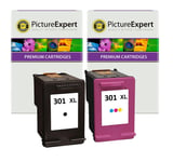 301XL ( CH563E / CH564E ) Black & Colour Remanufactured Text Quality Inks for HP