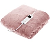 CARMEN C81148PNK Heating Blanket - Dusty Pink, 160 x 130 cm