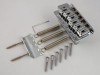 CHROME TREMOLO BRIDGE + 6 BRIDGE SCREWS + CLAW & SPRINGS for Stratocaster guitar