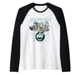 Monster High Alumni - Rock Poster Lagoona Cleo Frankie Stein Raglan Baseball Tee