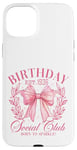 iPhone 15 Plus Cute Pink Coquette Girly Bows Year 1936 Birthday Social Club Case