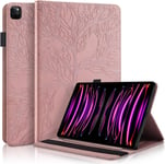 Coque Pour Ipad Pro 12.9 Pouces 6/5/4ème Génération (Modèle 2022/2021/2020) Housse De Protection Avec Portepencil, Étui À Rabat Avec Support Fonction Pour Tablette Ipad Pro 12.9 Rose Gold