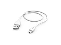 Hama 00125102, 1,5 M, Usb A, Micro-Usb B, Usb 2.0, 480 Mbit/S, Hvit