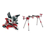 Einhell Scie à onglet radiale TC-SM 2534/1 Dual (puissance max. 2350 W, système de glissière intégré, avec lame aux carbures de tungstène précise) VERSION KIT avec Piètement Stationnaire MSS 1610