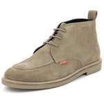 Boots Kickers  Homme Totem Plat Oxford, Beige Taupe