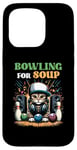 Coque pour iPhone 15 Pro Bowling Pour Soupe Musique Chat Style DJ Chat Portant Casque