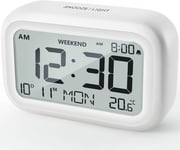 Digital  Alarm  Clock  Bedside -  Battery  Powered  Clock  with  LCD  Display  V