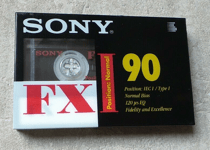 CASSETTE AUDIO K7 TAPE/ 1 CASSETTE VIERGE SONY FX I 90 MINUTES TYPE I IEC I NEUF