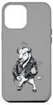 Coque pour iPhone 12 Pro Max Heavy Metal Bison Hard Rock Buffalo Electric Guitar