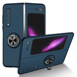 COQUE Étui pour Galaxy Z Fold 1, de téléphone Tout Compris avec Support vidéo à Anneau, de téléphone Pliable pour Samsung Galaxy Z Fold 1-Bleu Royal