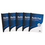 SUMMIT A4 Refill Pad, 5 mm Squared, 160 Page, Pack of 5, White