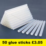 Mini 7mm Glue Sticks For Hot Melt Glue Gun Clear Adhesive Pack Of 50