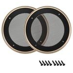 2pcs 6.5" Speaker Grill Mesh Decorative Circle Woofer Protector Cover Golden