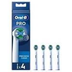 4 Pack Oral B Precision Clean Braun Replacement Electric Toothbrush Heads