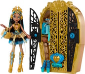 Monster High Skulltimate Secrets Doll and Accessories Set, Monster Mysteries Cleo De Nile with Dress-Up Closet and 19+ Surprises including Clothes, HXH86