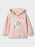 Mango Baby Vibesb Hooded Snoopy Hoodie, Pink