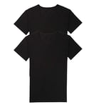 Sloggi Men's 24/7 Round Neck T-shirt 2 Pack T Shirt, Black, 42 UK