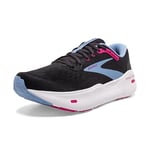 BROOKS Femme Ghost Max Sneaker, Ebony Open Air Lilac Rose, 40.5 EU